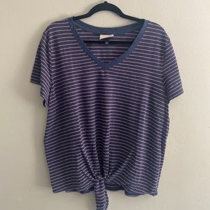 Womens blue and red top